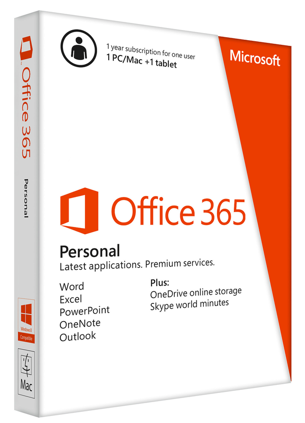 Microsoft Office 365 Personal – 1-Year Subscription